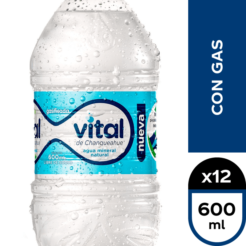 AGUA VITAL CON GAS 600ML