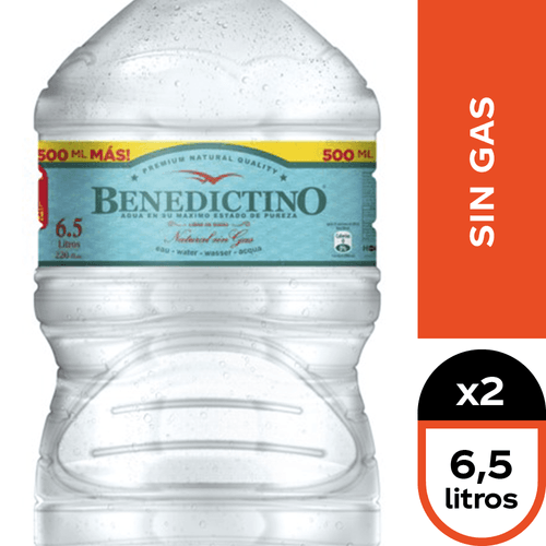 Benedictino Sin Gas 2 x 6,5 lt.