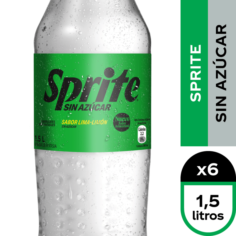 Sprite Sin Azucar 6 x 1,5 lt. - miCoca-Cola.cl