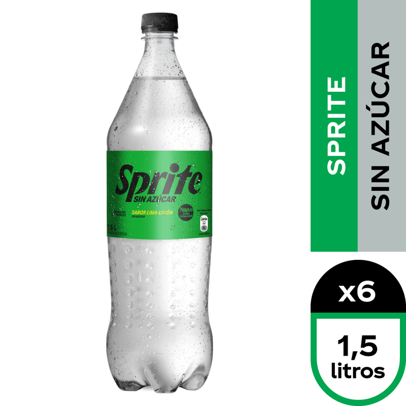 Sprite Sin Azucar 6 x 1,5 lt. - miCoca-Cola.cl