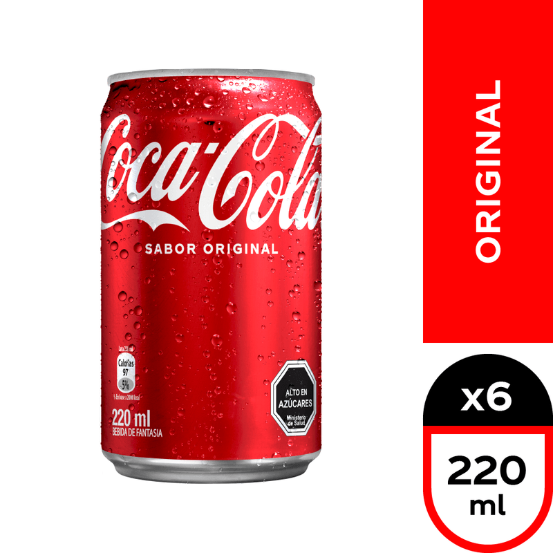 Coca Cola Original Lata 220ml x6 - Andina - Coca-Cola