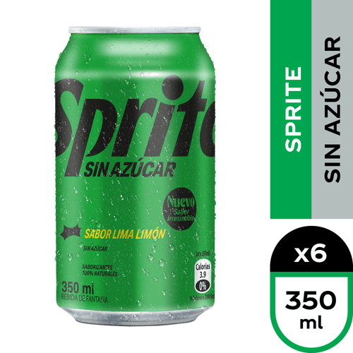 Sprite Sin Azucar 6 X 350 ml.