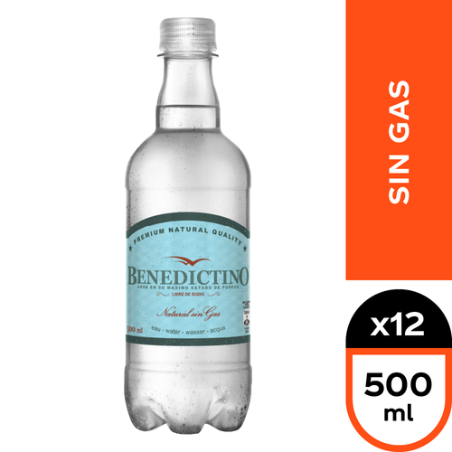 Benedictino Sin Gas 12 x 500 ml.