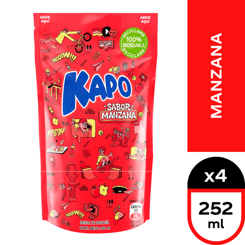 Kapo Manzana 4 x 252 ml.