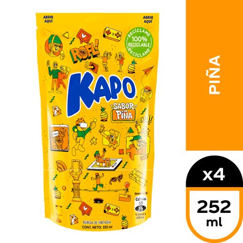 Kapo Piña 4 x 252 ml.