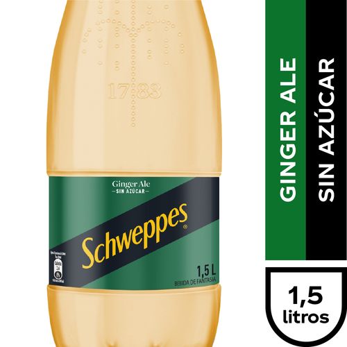 Schweppes Ginger Ale Sin Azúcar 1,5 lt.