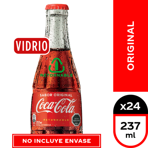 Refill Coca-Cola Original Retornable 24 x 237 ml. (No incluye envases)