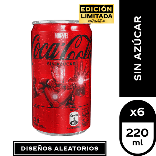 Coca-Cola Sin Azúcar 6 x 220 ml.