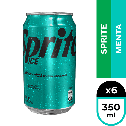 Sprite Ice Sin Azúcar 6 x 350 ml.