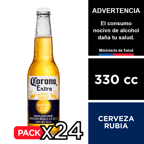 Cerveza Corona 4,5° 24 x 330 cc.