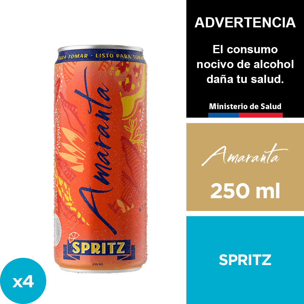 12x Cóctel Lata Amaranta Spritz 250cc