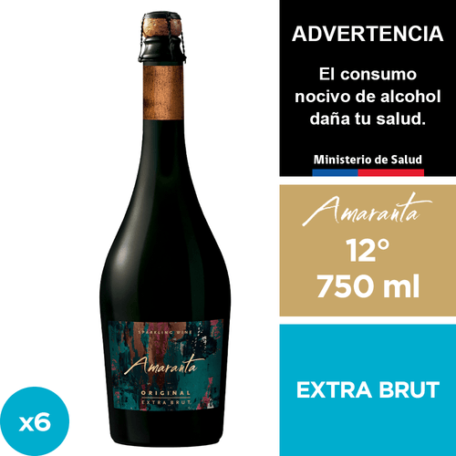 Espumante Amaranta Extra Brut 6 x 750 ml.