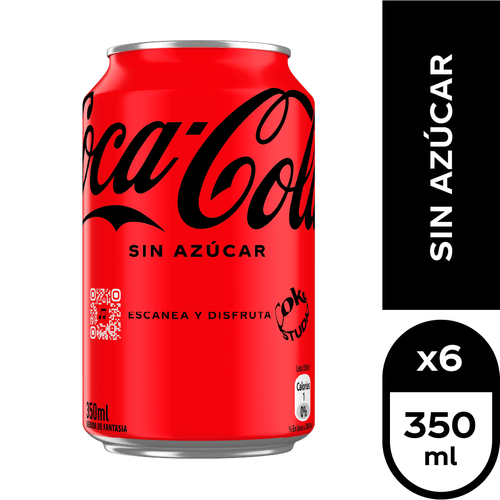 Coca-Cola Sin Azúcar 6 x 350 ml.