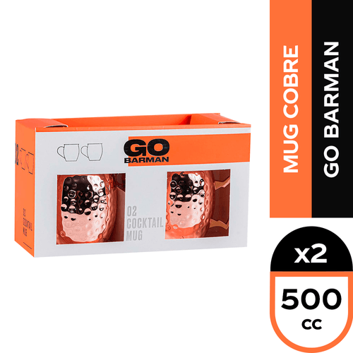 2 Pack Moscow Mule Mug Cobre 500 cc. - Go Barman