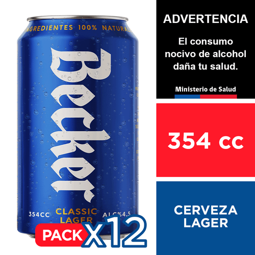 Cerveza Becker 4,5° 12 x 354 cc.