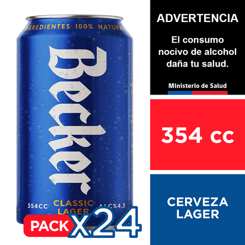 Cerveza Becker 4,5° 24 x 354 cc.