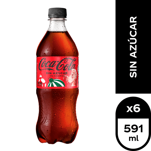 Coca-Cola Sin Azúcar 6 x 591 ml.