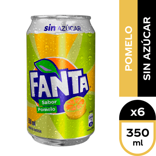Fanta Pomelo Sin Azúcar 6 x 350 ml