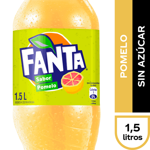 Fanta Pomelo Sin Azúcar 1,5 lt.