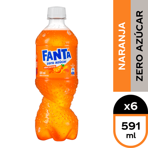 Fanta Zero Azúcar 6 x 591 ml.