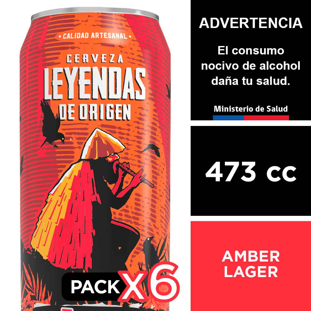 Cerveza Leyendas De Origen Trauco Amber Lager 6 x 473 cc. | miCoca