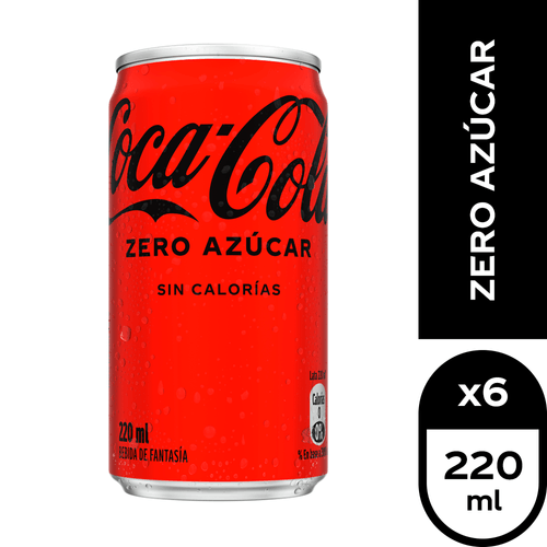 Coca-Cola Zero Azúcar 6 x 220 ml.