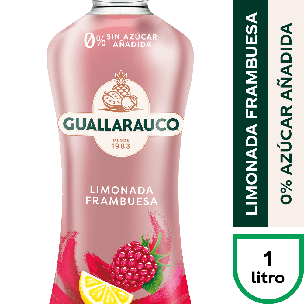 Jugo Guallarauco limonada frambuesa 1,0 lt