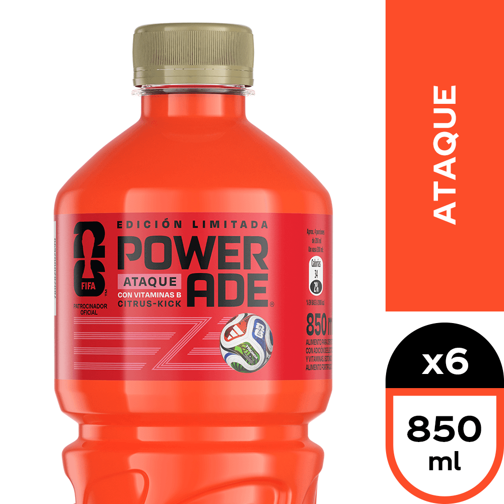 Powerade Playstyles Ataque 6 x 850 ml. | miCoca-Cola.cl - miCoca-Cola.cl