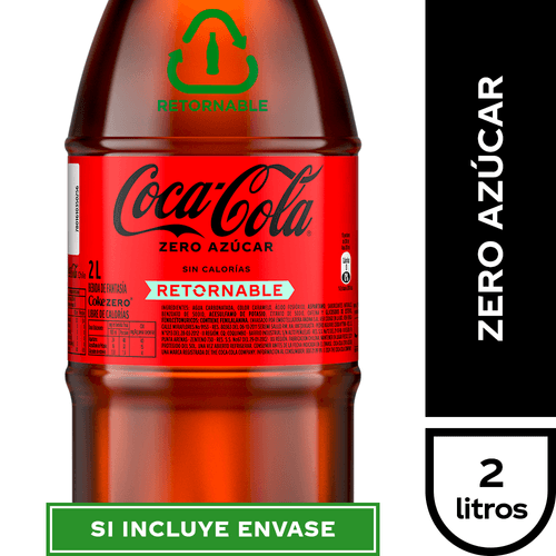 Starter Kit Coca-Cola Zero Azúcar Retornable 2,0 lt. (Incluye envase)