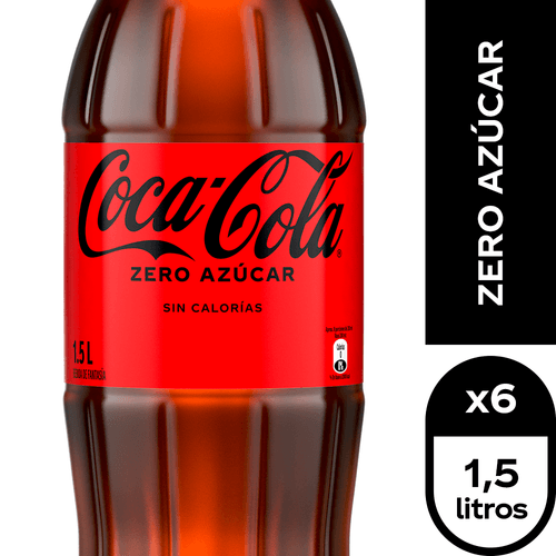 Coca-Cola Zero Azúcar 6 x 1,5 lt.
