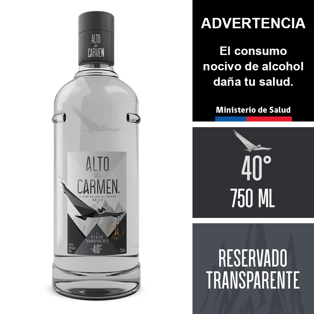 Alto del Carmen Transparente 40°. 750 ml.