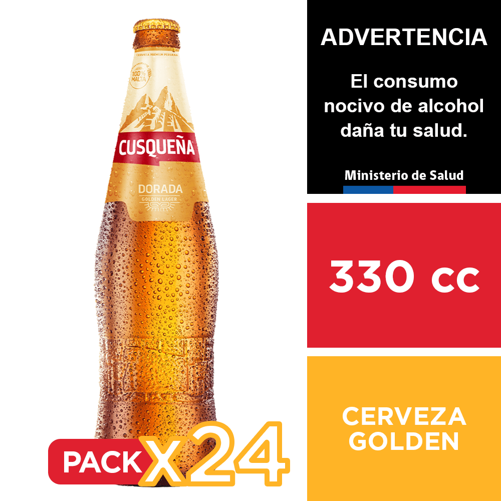 Cerveza Cusqueña Golden 4,8° 24 x 330 cc.