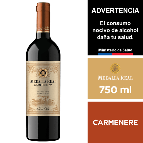 Vino Medalla Real Gran Reserva Carmenere 750 ml.
