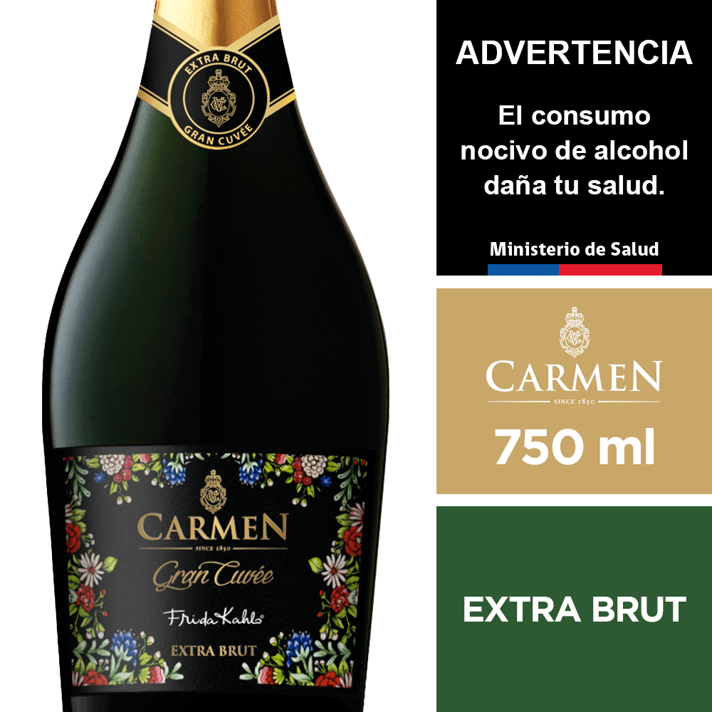 Espumante Carmen Frida Kahlo Extra Brut 750 ml. | miCoca-Cola.cl