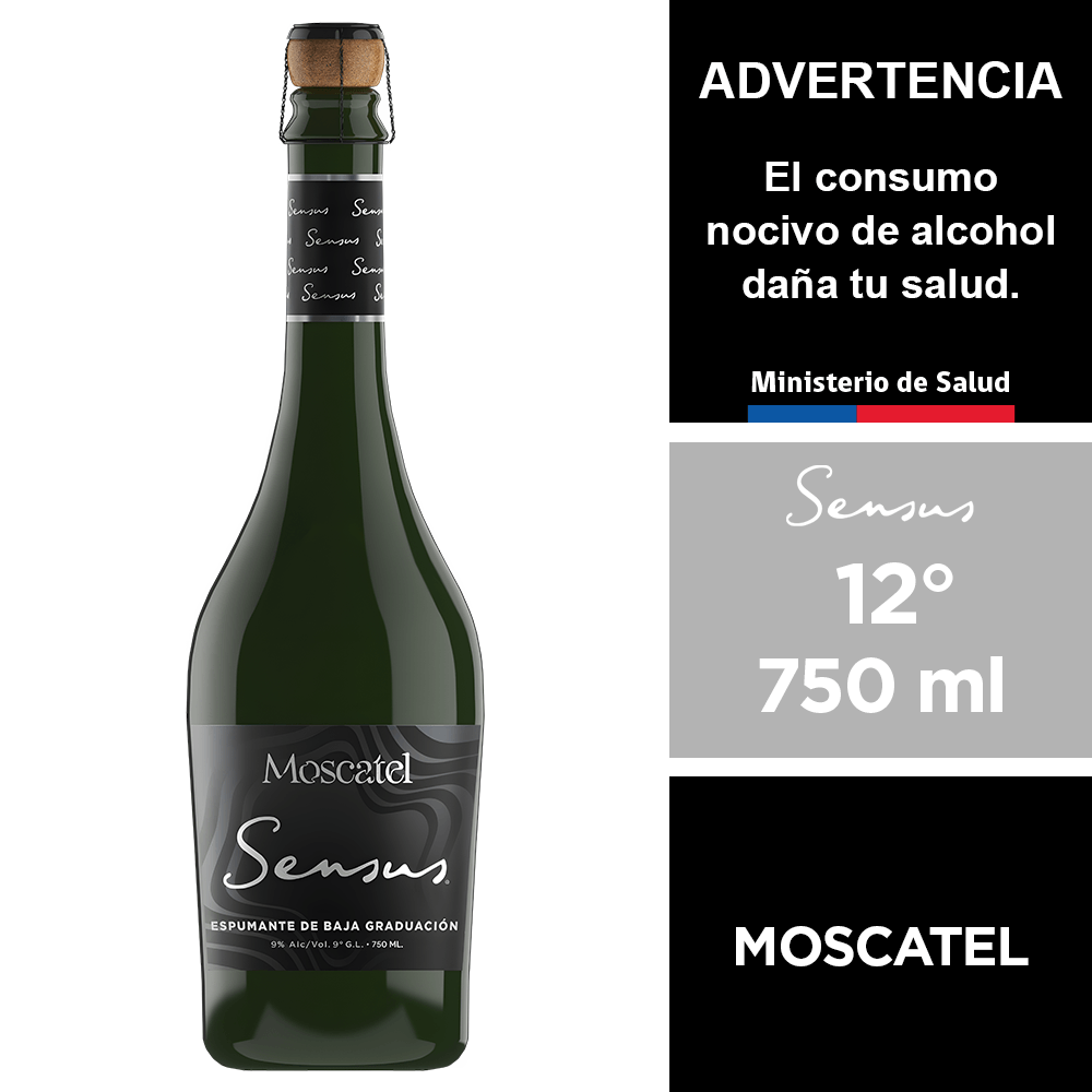 Espumante Sensus Moscatel 9° 750 ml.