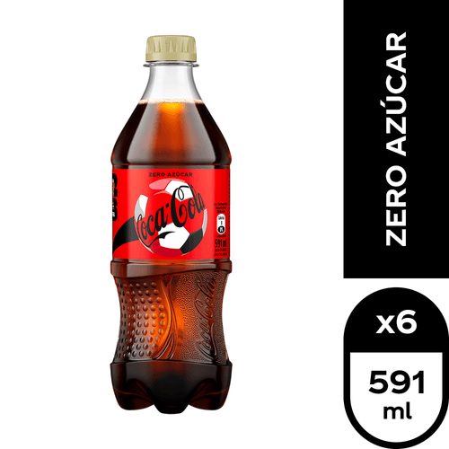 Coca-Cola Zero Azúcar 6 x 591 ml.