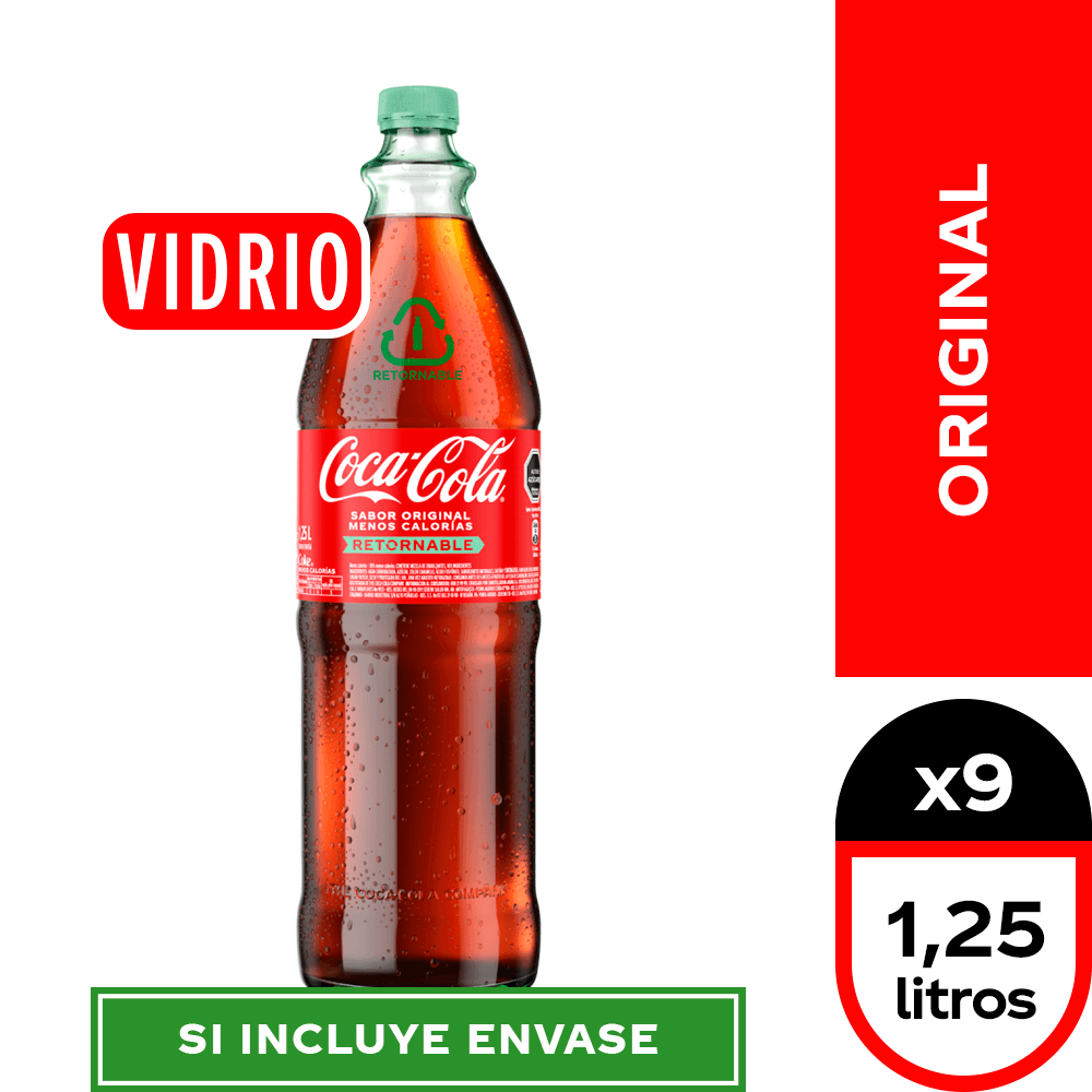 cs mama FCRB×Coca-cola Starter Kit Coca-Cola Original Retornable 9 x 1,25 lt. (Incluye