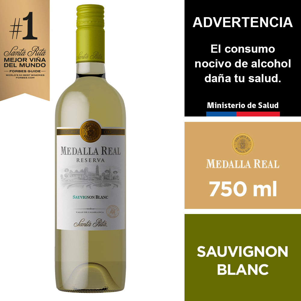Vino Medalla Real Sauvignon Blanc Reserva 750 ml.