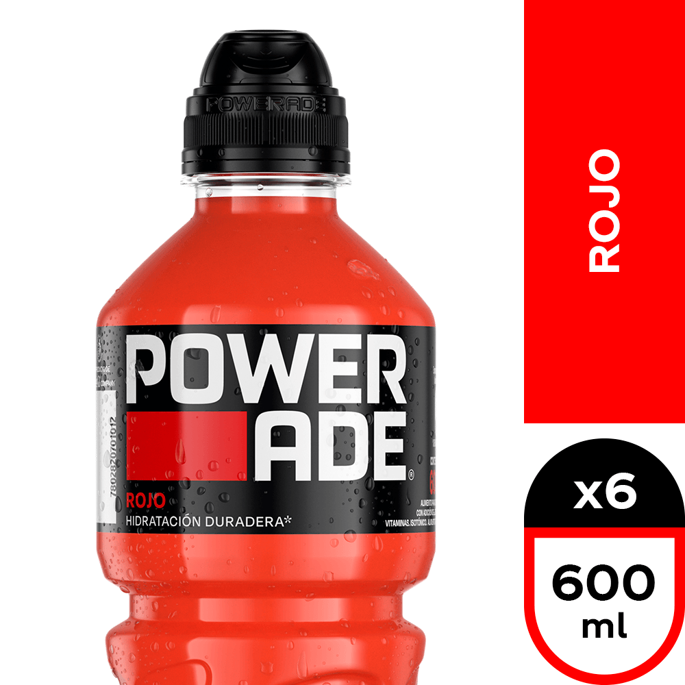 Powerade Rojo 6 x 600 ml. | miCoca-Cola.cl - miCoca-Cola.cl