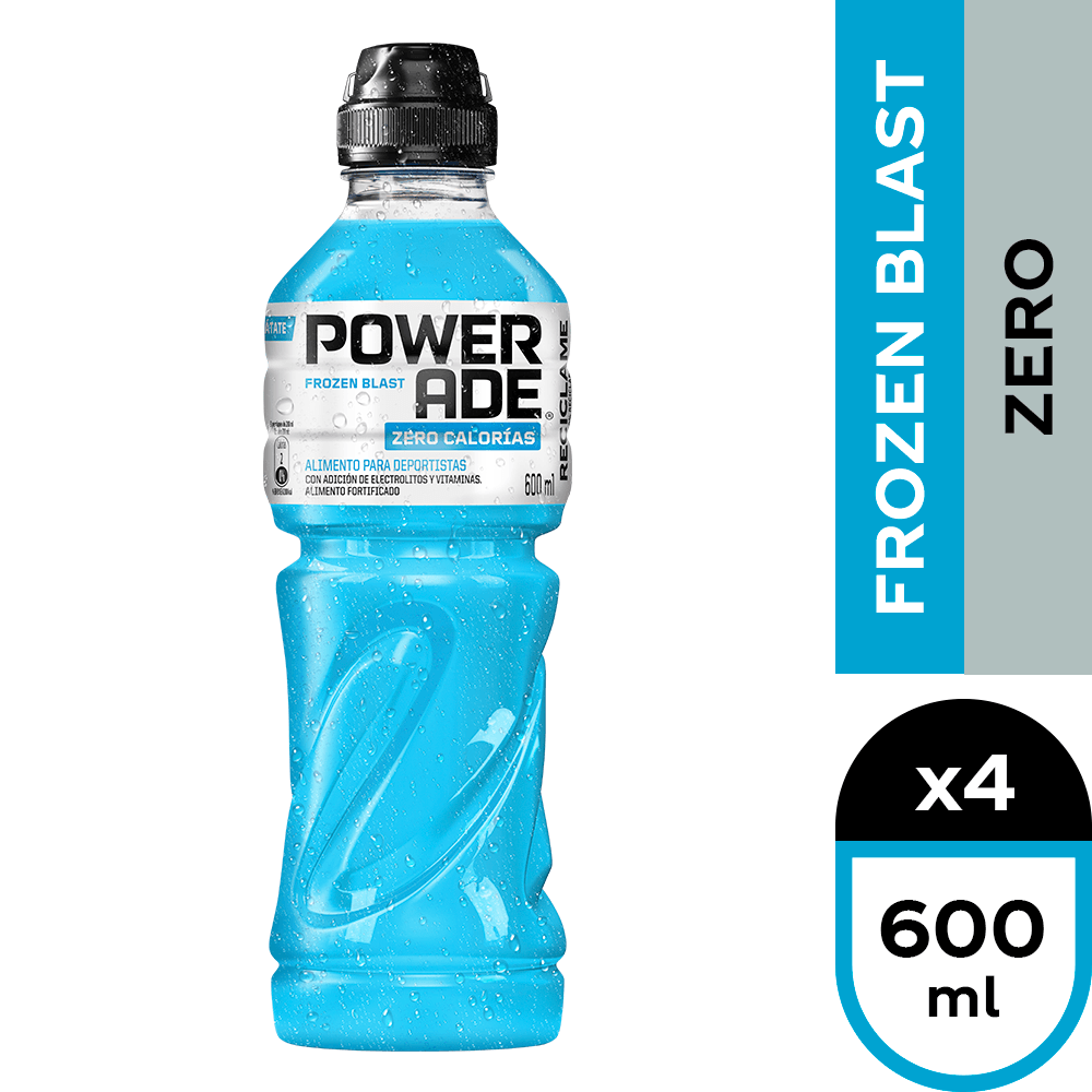 Powerade Frozen Blast Zero 4 x 600 ml.