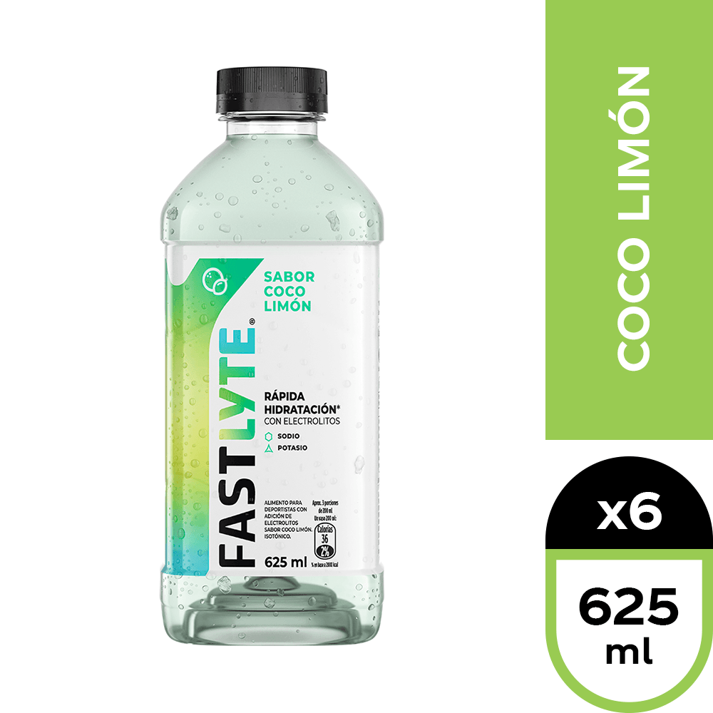Fastlyte Coco Limón 6 x 625 ml